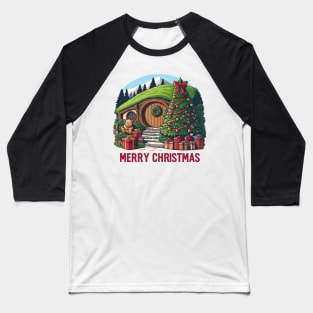 Merry Christmas - Fantasy Round Door - Christmas Baseball T-Shirt